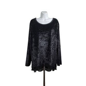 GREAT NORTHWEST INDIGO WOMEN'S CRUSHED VELVET TOP